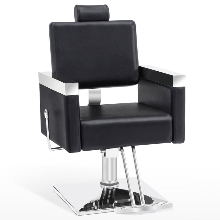 BarberPub Classic Recline Hydraulic Barber Chair Salon Spa Chair Hair Styling Beauty Equipment 3018