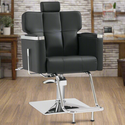 BarberPub Recliner Hydraulic Pump Barber Chair for Hair Stylist Barbershop 9172