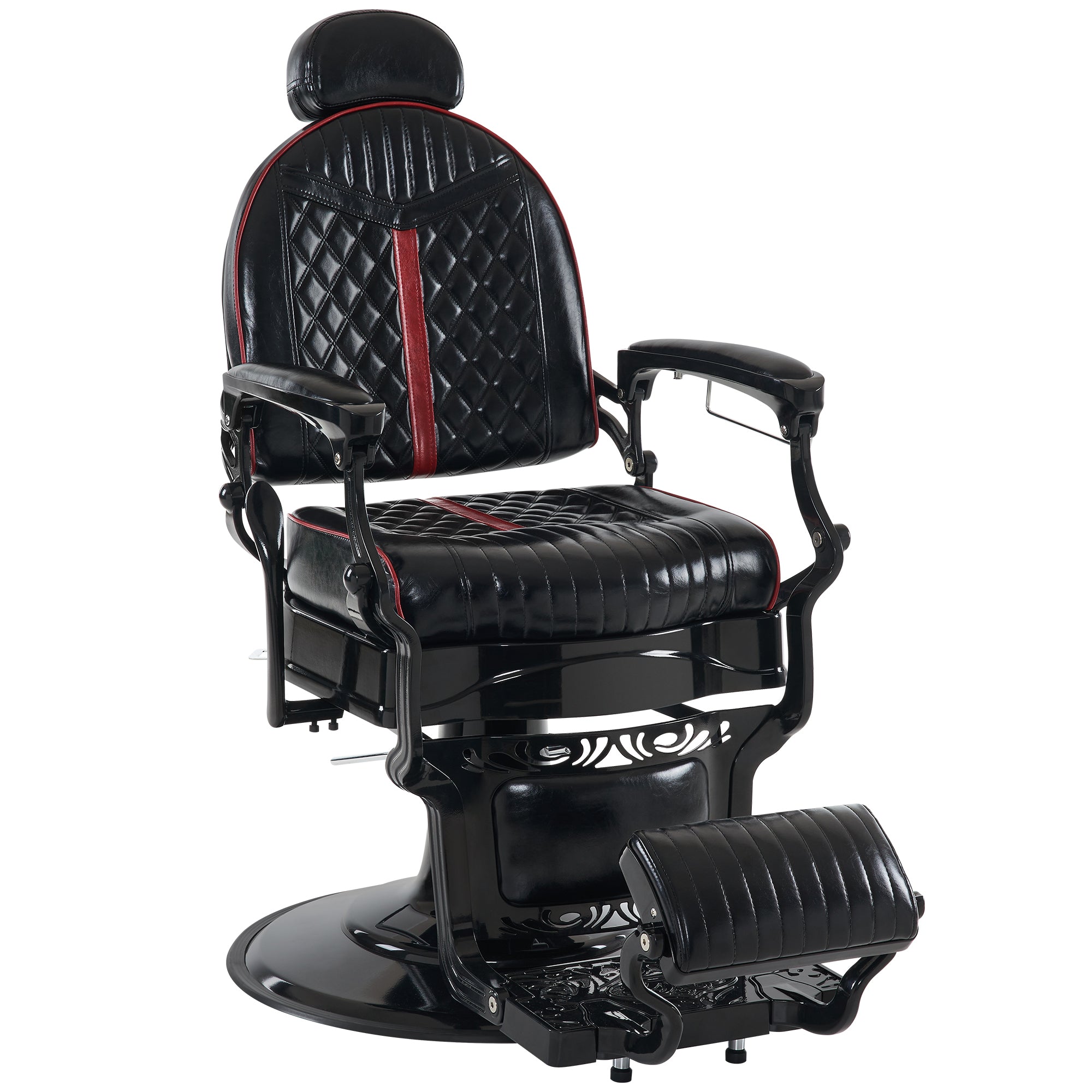 BarberPub Vintage Barber Chair Professional Hydraulic Reclining Salon Chair Equipment 8730