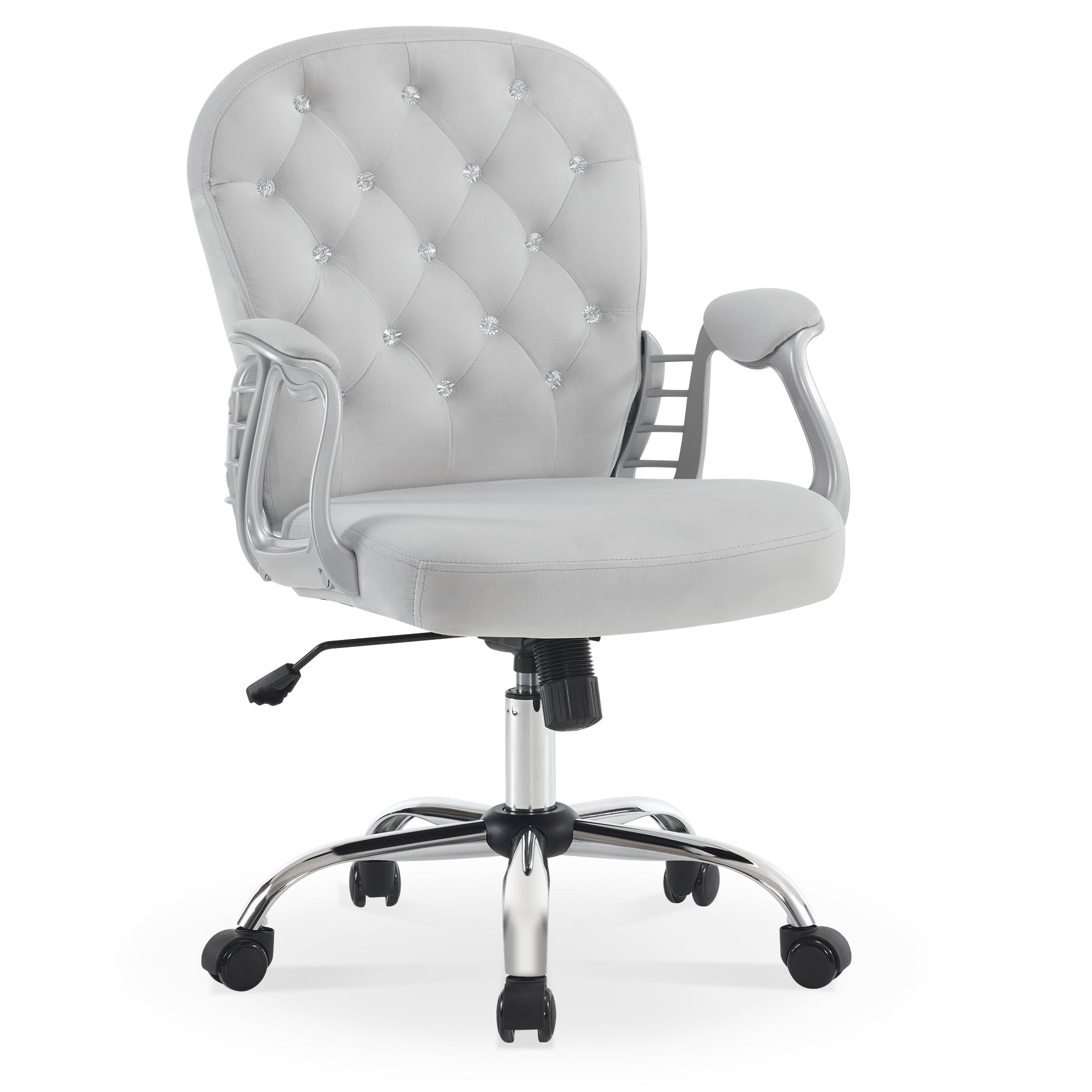 BarberPub Nail Chair with Lumbar Support Comfy Home Office Chairs with 360° Swivel Wheels 3567