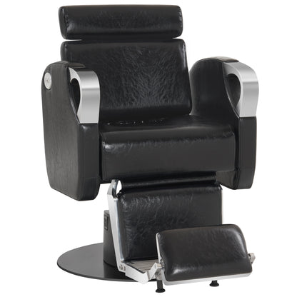 BarberPub Electric Barber Chair, Reclining Hair Stylist Salon Chair for BarberShop 9109