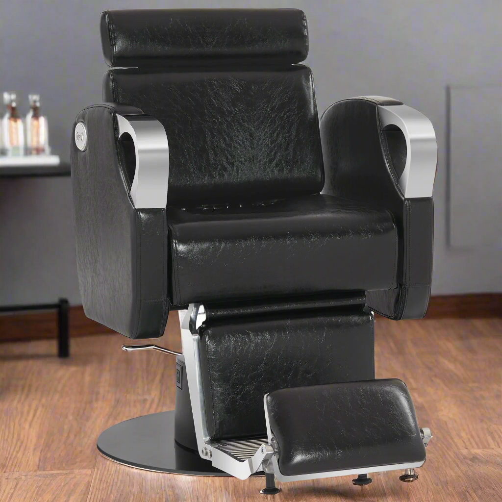 BarberPub Electric Barber Chair, Reclining Hair Stylist Salon Chair for BarberShop 9109