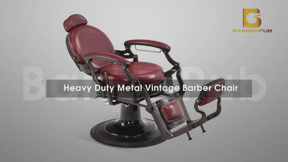 BarberPub Vintage Barber Chair, All Purpose Reclining Salon Chair for Barbershop 9201