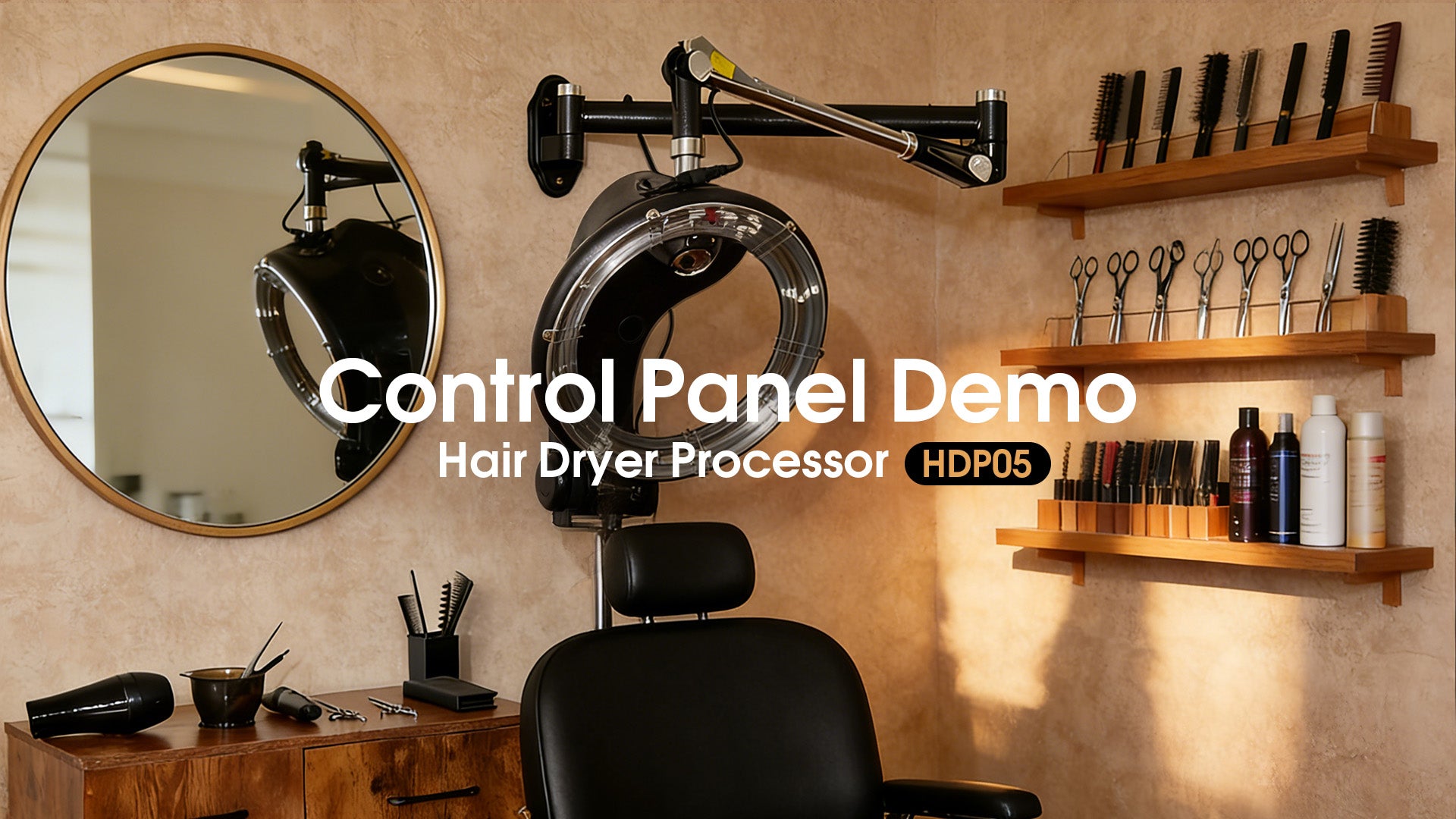 950W Professional Salon Wall Mounted Hair Dryer Processor with Swing Arm HDP05