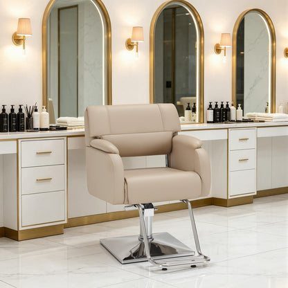 BarberPub Modern Salon Chair, Hydraulic Styling Barber Chair for Hair Stylist 8459