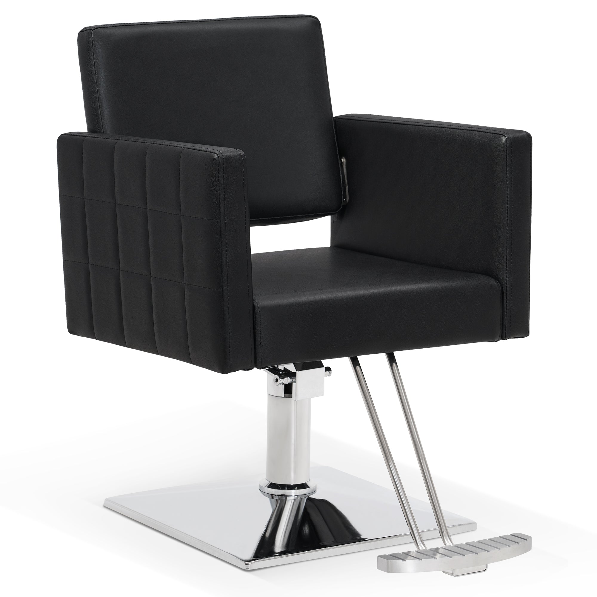 BarberPub Styling Salon Chair for Hair Stylist, Hydraulic Home Salon C