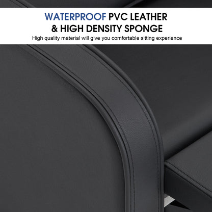 BarberPub Backwash Shampoo Station Chair, Salon Ceramic Hair Wash Bowl 9370