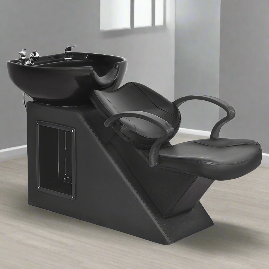 BarberPub Shampoo Chair, Ceramic Bowl Backwash Sink Barber Chair for Salon 9020