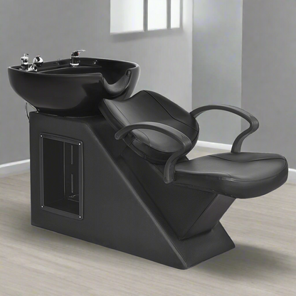 BarberPub Shampoo Chair, Ceramic Bowl Backwash Sink Barber Chair for Salon 9020