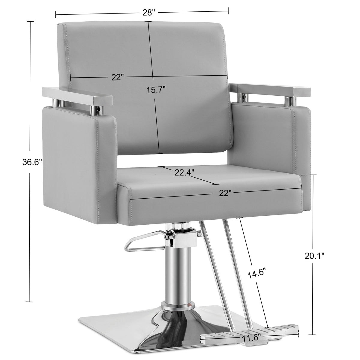 BarberPub Salon Chair, Styling Chair for Hair Stylist, Home Salon SPA Equipment 8808