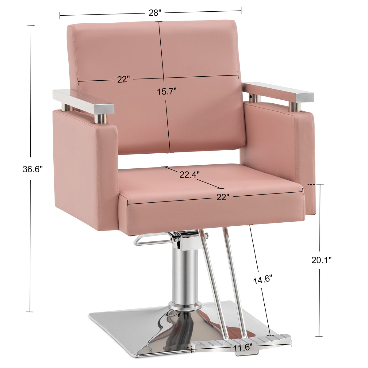 BarberPub Salon Chair, Styling Chair for Hair Stylist, Home Salon SPA Equipment 8808