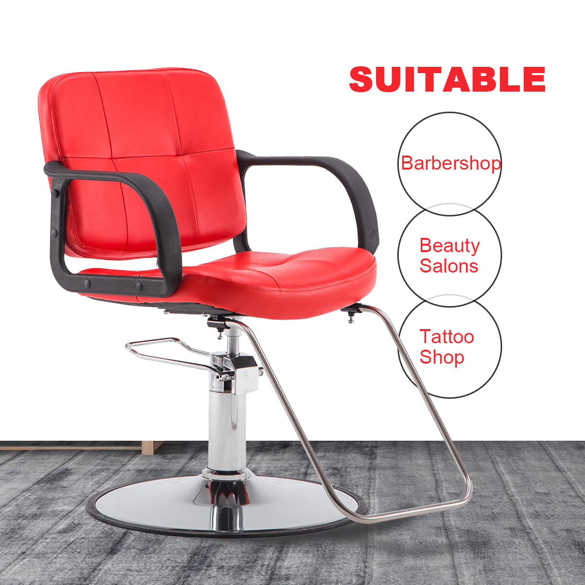 BarberPub Classic Hydraulic Salon Chair, Salon Beauty Spa Styling Chair 8837