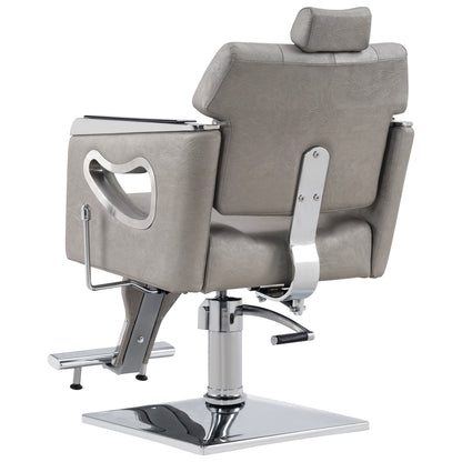 BarberPub Reclining Barber Chair for Hair Stylist, Hair Beauty Spa Salon Chair 8132