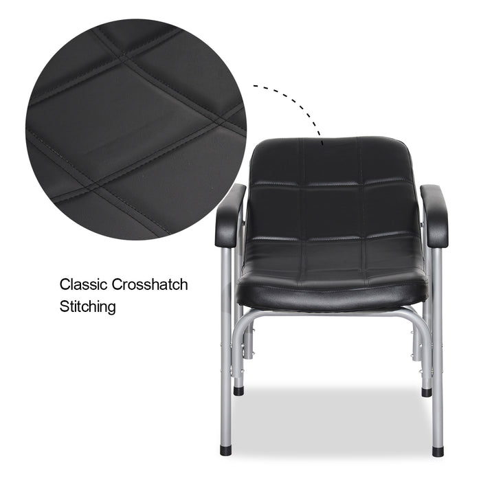 BarberPub Shampoo Chair Comfort Curve Hair Barber Beauty Salon Steel Frame Equipment 6154-7011 Black