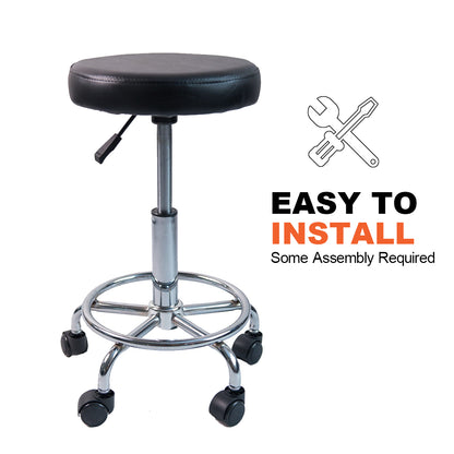 BarberPub Adjustable Hydraulic Rolling Swivel Salon Stool Chair Tattoo Massage 6003