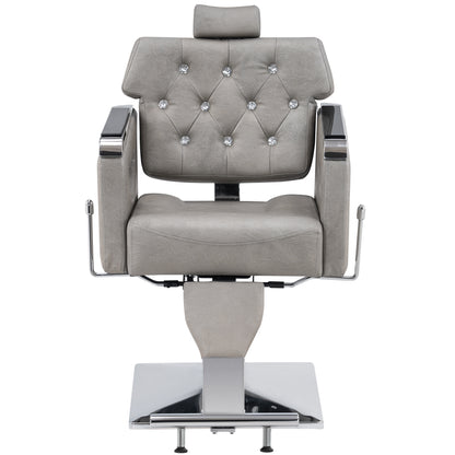 BarberPub Reclining Barber Chair for Hair Stylist, Hair Beauty Spa Salon Chair 8132