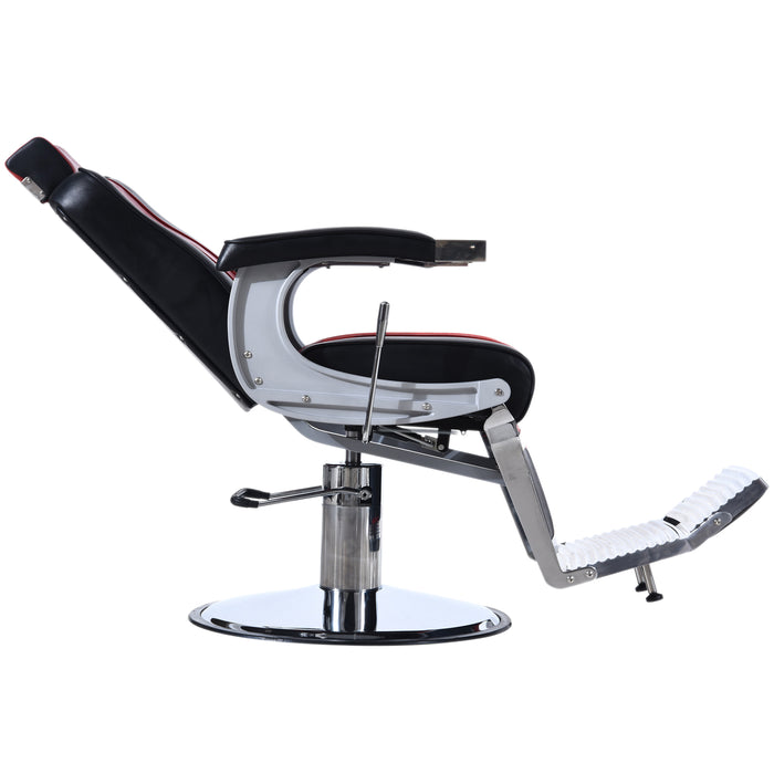 BarberPub Heavy Duty Metal Vintage Barber Chair All Purpose Hydraulic Recline Salon Beauty Spa Styling Equipment 3815