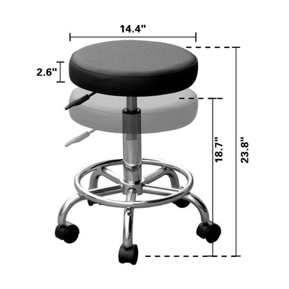 BarberPub Adjustable Hydraulic Rolling Swivel Salon Stool Chair Tattoo Massage 6003