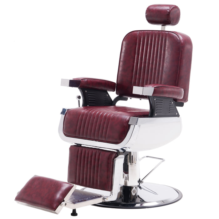 BarberPub Hydraulic Vintage Barber Chair Recline All Purpose Lincoln Salon Equipment 8740