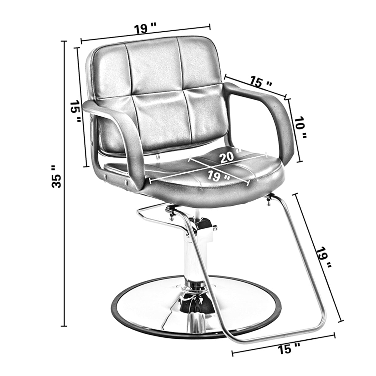 BarberPub Classic Hydraulic Salon Chair, Salon Beauty Spa Styling Chair 8837