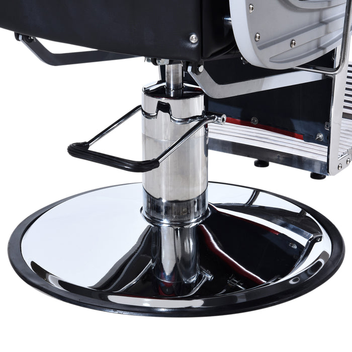 BarberPub Heavy Duty Metal Vintage Barber Chair All Purpose Hydraulic Recline Salon Beauty Spa Styling Equipment 3815