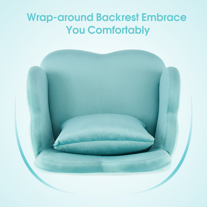 BarberPub Nail Chair for Nail Tech with Backrest Modern Salon Chair with Velvet Pedicure Chair Salon Home Massage Facial Spa 3522