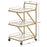 BarberPub 3-Tier Salon Trolley Cart with wheels Rolling Storage Cart for Hair Stylist with Marbled Board 2087