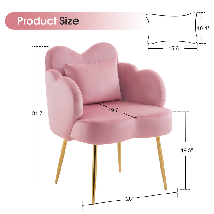 BarberPub Nail Chair for Nail Tech Pedicure Chair Massage Facial Spa Salon Chair 3522, Adult Unisex, Size: 31.9*26*23.8, Pink