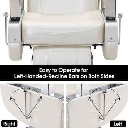 BarberPub Reclining Barber Chair, All Purpose Hydraulic Salon Chair for Barbershop 9206