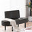 BarberPub Waiting Room Chairs Reception Settee Bench, Leather Upholstered Dining Bench with Backrest, Office Salon Furniture W702