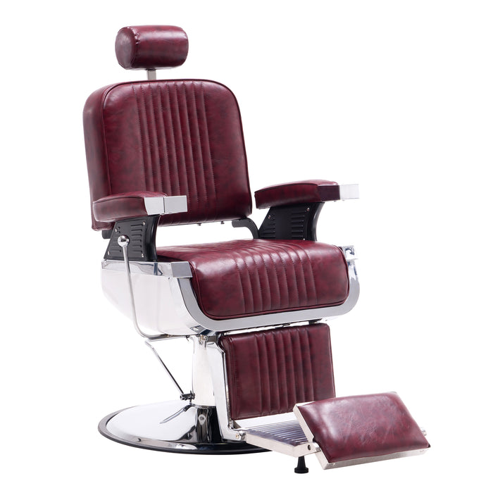 BarberPub Hydraulic Vintage Barber Chair Recline All Purpose Lincoln Salon Equipment 8740