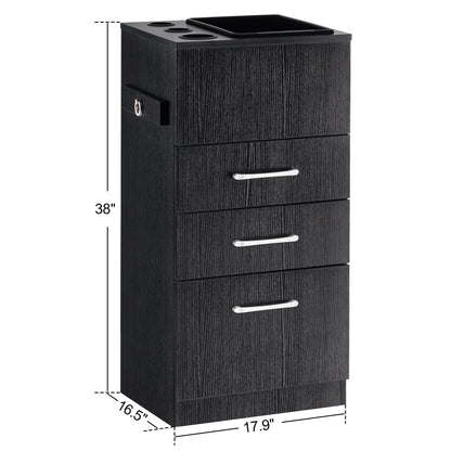 BarberPub Barber Salon Storage Cabinet Beauty Spa Equipment with Locker& Tool Holder 2035