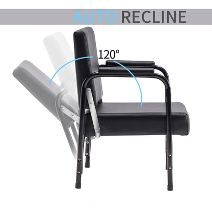 BarberPub Reclined Shampoo Chair Beauty Salon Equipment for Hair Stylist 8731BK