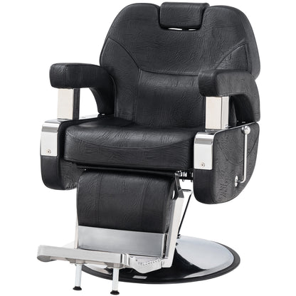 BarberPub Reclining Barber Chair, All Purpose Hydraulic Salon Chair for Barbershop 9206