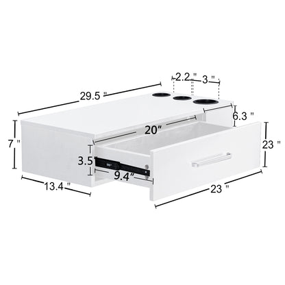 BarberPub Wall Mount Station with Tool Holders Barber Salon Styling Station 3036-2