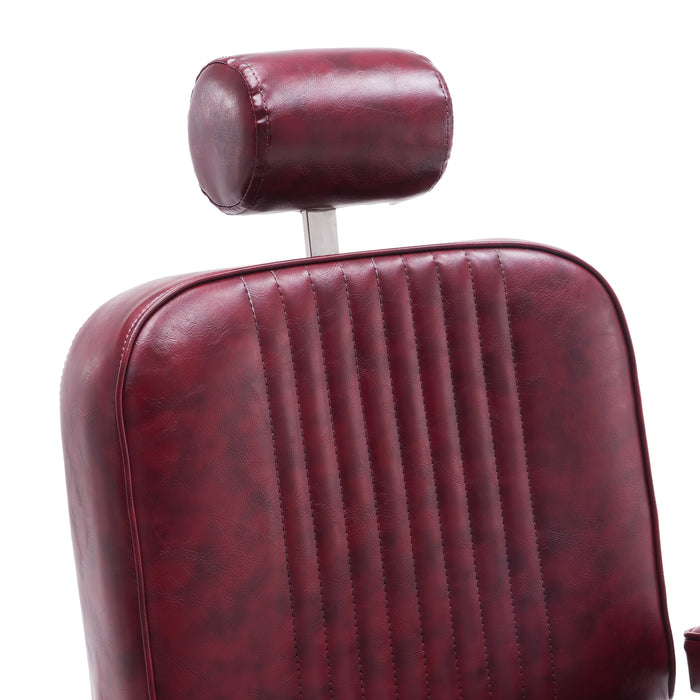 BarberPub Hydraulic Vintage Barber Chair Recline All Purpose Lincoln Salon Equipment 8740