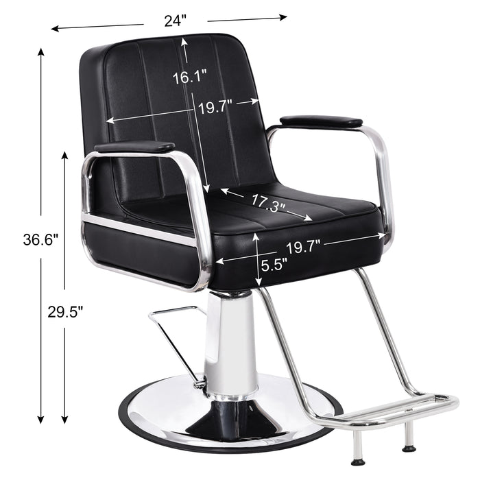 BarberPub Classic Hydraulic Barber Chair Hair Spa Salon Styling Beauty Equipment 3128