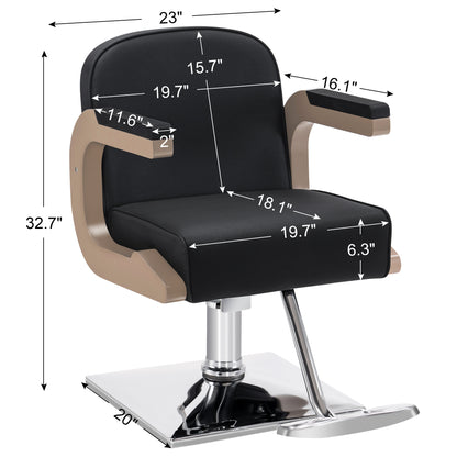 BarberPub Salon Chair for Hair Stylist, Hydraulic Hair Styling Home Salon Chair 9210