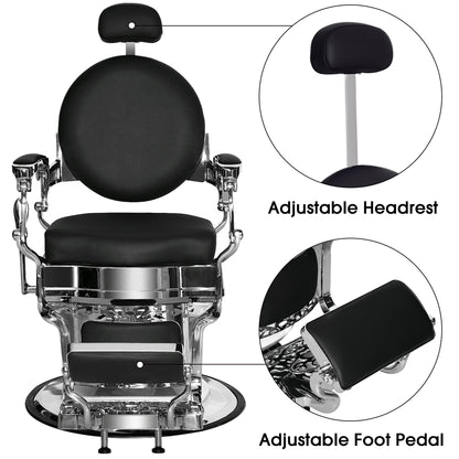 BarberPub Heavy Duty Barber Chair, All Purpose Reclining Hair Styling Salon Chair 3860