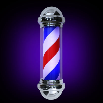 BarberPub Barber Pole Rotating LED Strips Metal Hair Salon Sign L016