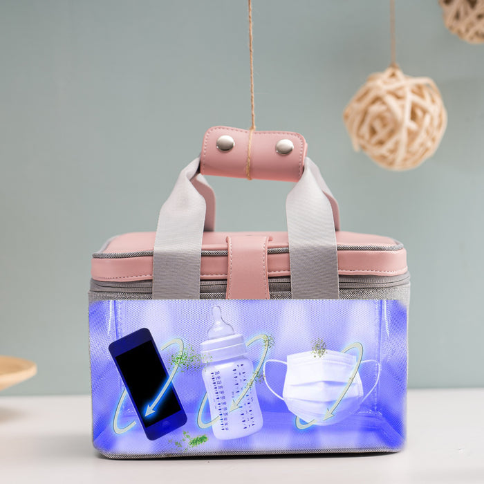 BarberPub UV Bag, UVC Light Cleaning Bag, Portable USB LED Sanitizing Bag, 99% Germ-Killing in 5 Mins for Cell Phone, Baby Bottles, Pet Toys, Jewelry, Masks, Underwear TG27