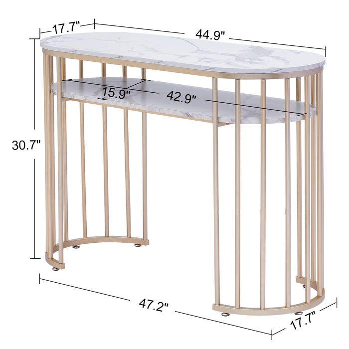 BarberPub Manicure Nail Table Marbling Texture Salon Nail Desk Home Spa Beauty Stylist Equipment 2400