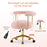 BarberPub Manicure Chair with Rolling Wheels Modern Makeup Vanity Chair Adjustable Nail Tech Chair Beauty Spa Pedicure Chair 3527