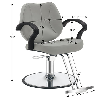 BarberPub Hydraulic Salon Chair, Beauty Hair Styling Barber Equipment 2057