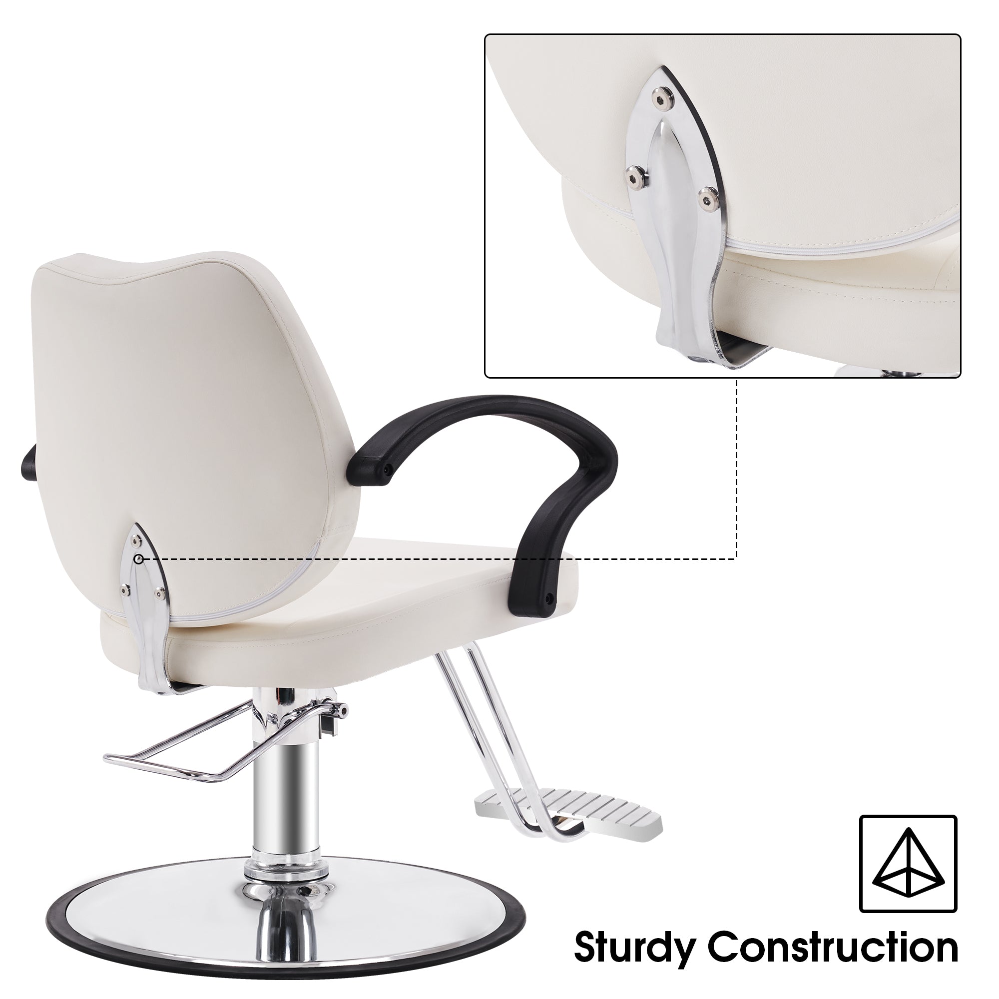 BarberPub Hydraulic Salon Chair, Beauty Hair Styling Barber Equipment 2057