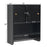 BarberPub Wall Mounted Styling Station Storage Cabinet with Sliding Doors Salon Beauty Spa Equipment 2204