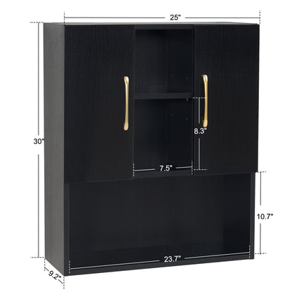 BarberPub Barber Wall Mounted Styling Cabinet Salon Brief Hanging Cabinet 2205