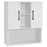 BarberPub Barber Wall Mounted Styling Cabinet with Doors and Hinge Salon Brief Cottage Hanging Cabinet for Spa 2205