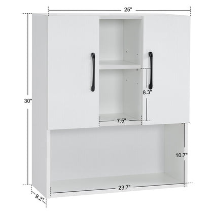 BarberPub Barber Wall Mounted Styling Cabinet Salon Brief Hanging Cabinet 2205