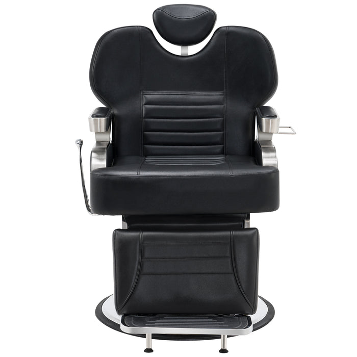 BarberPub Heavy Duty Hydraulic Barber Chair Reclining Antique Classic Barber Salon Styling Equipment 2916